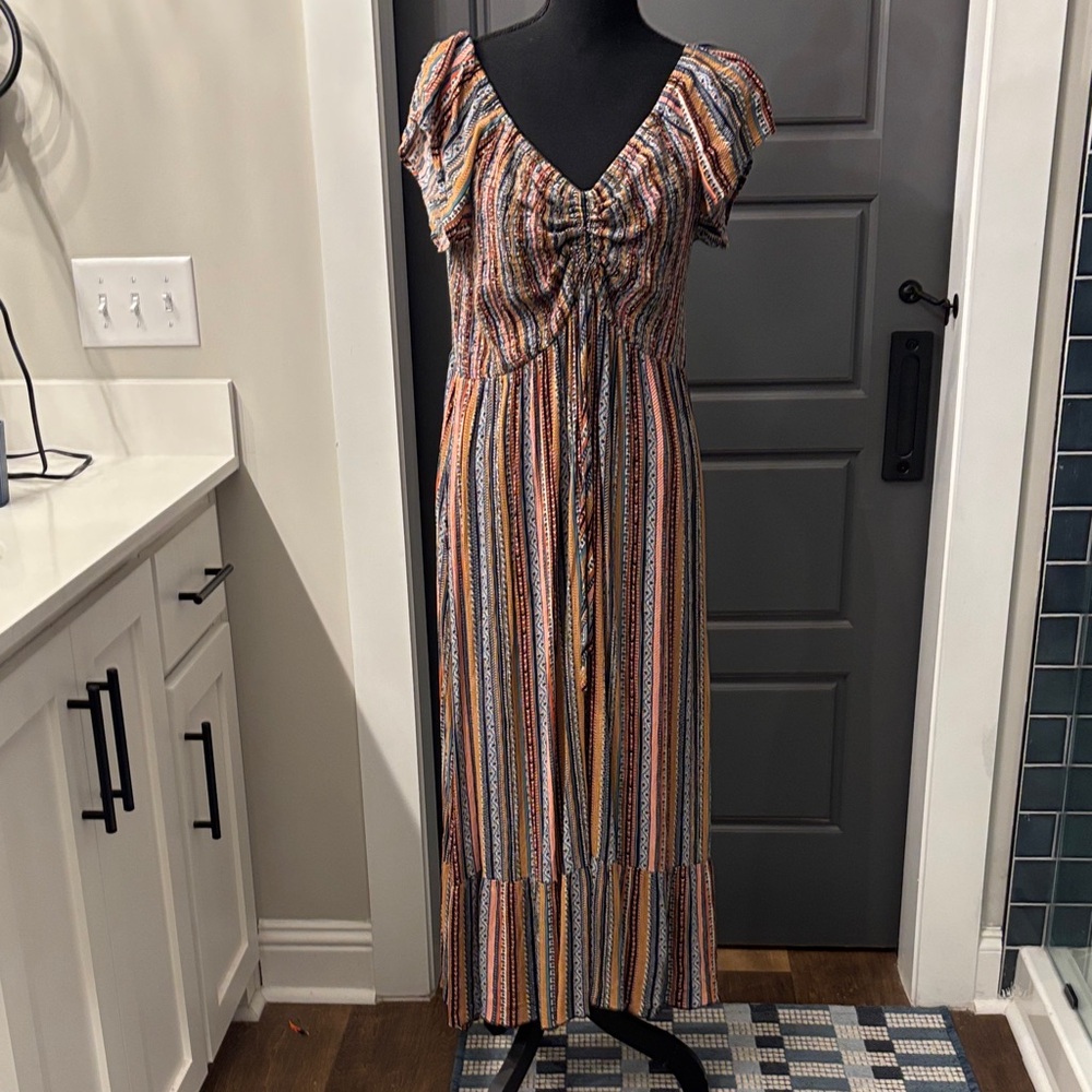 SHEIN Multicolor Striped Maxi Dress